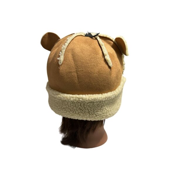 Vintage Tan & Cream Shearling Teddy Bear Ear Winter Hat (NWOT) - Picture 5 of 7